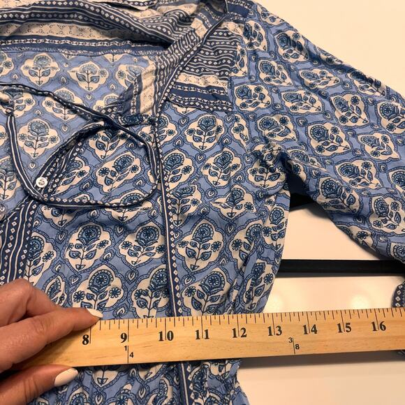 Faithfull The Brand Women's Blue Woodstock Playsuit Size Medium - Picture 10 of 13